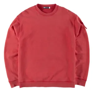 ST95 Luna Nucleo Oversized Crew Sweatshirt Washed Red