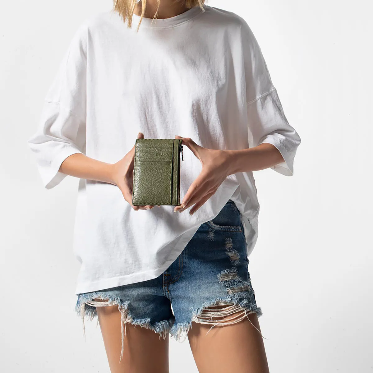 Status Anxiety Avoiding Things Cardholder In Khaki