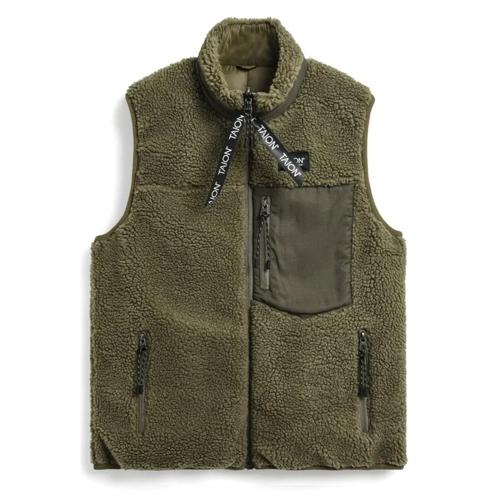 Taion Down Boa Reversible Vest Olive / Dark Olive