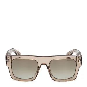Tom Ford Fausto Sunglasses FT0711 47Q 53 Light Brown