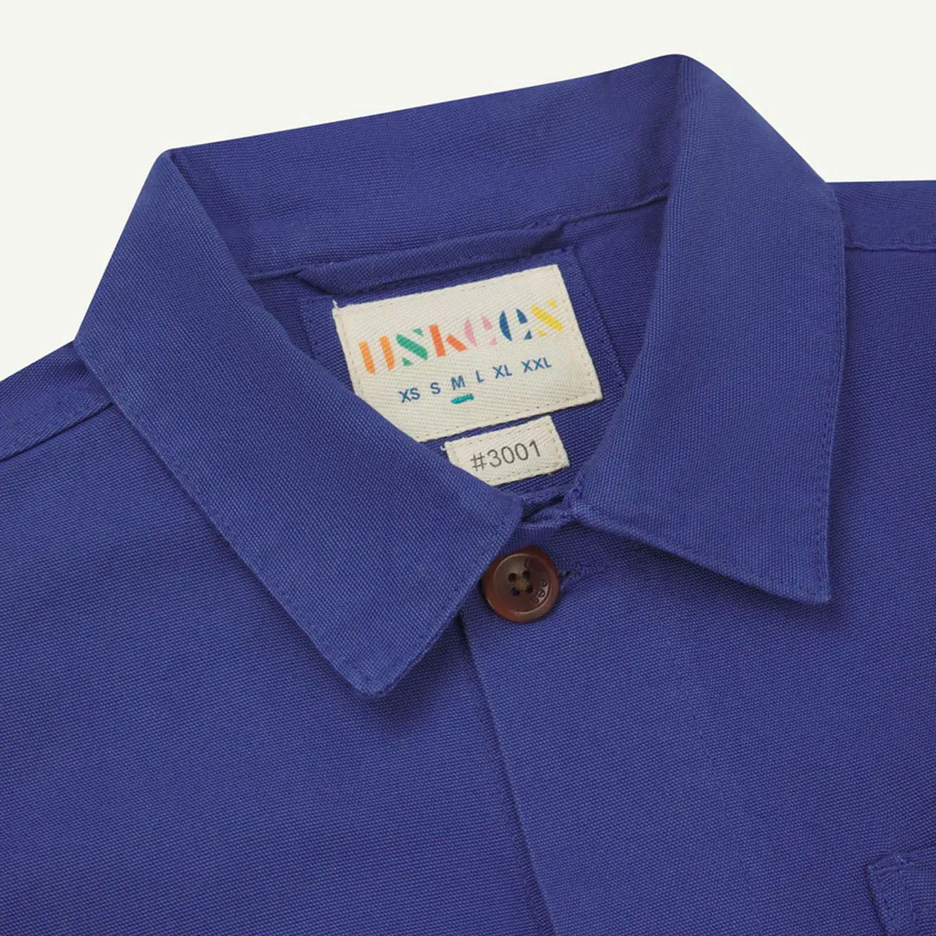Uskees 3001 Buttoned Overshirt Ultra Blue
