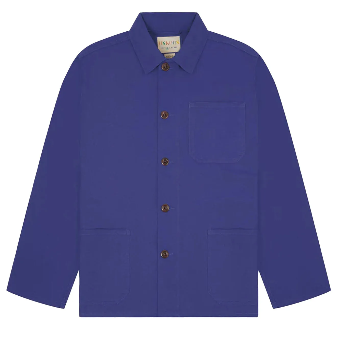 Uskees 3001 Buttoned Overshirt Ultra Blue